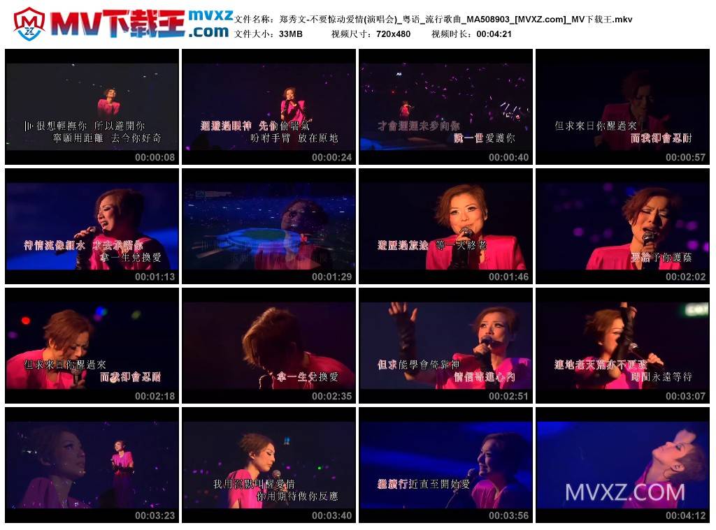 郑秀文-不要惊动爱情(演唱会)_粤语_流行歌曲_MA508903